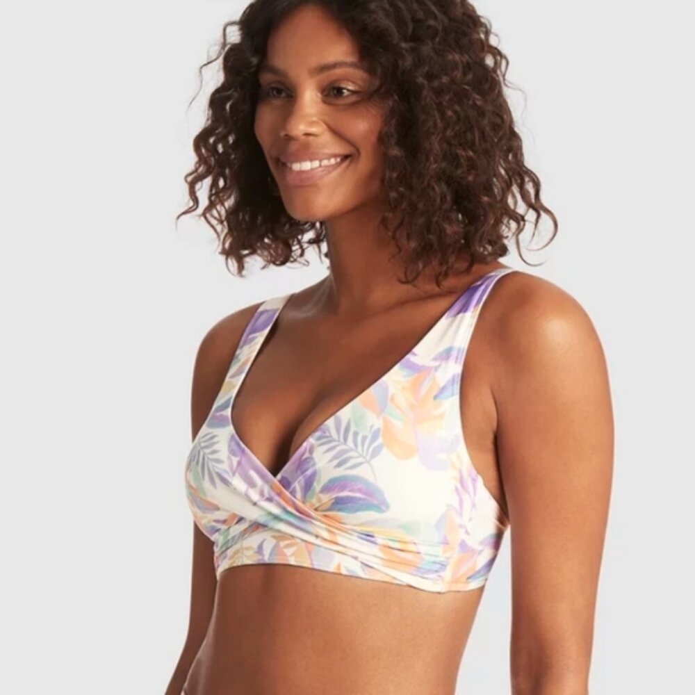Sea Level Bikini Top NWT Size 10 Botanica Cross Front - lifting